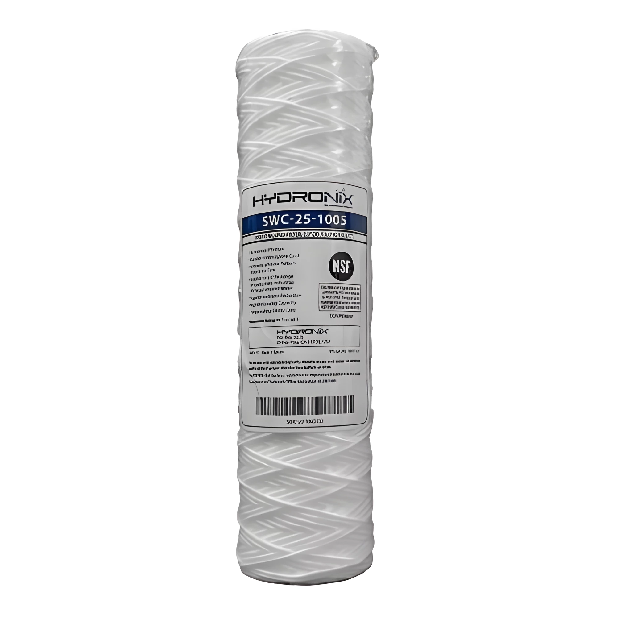 Filtro cartucho Hydronix, polipropileno hilado, 2.5×30″, desde 1 hasta 30 micras.
