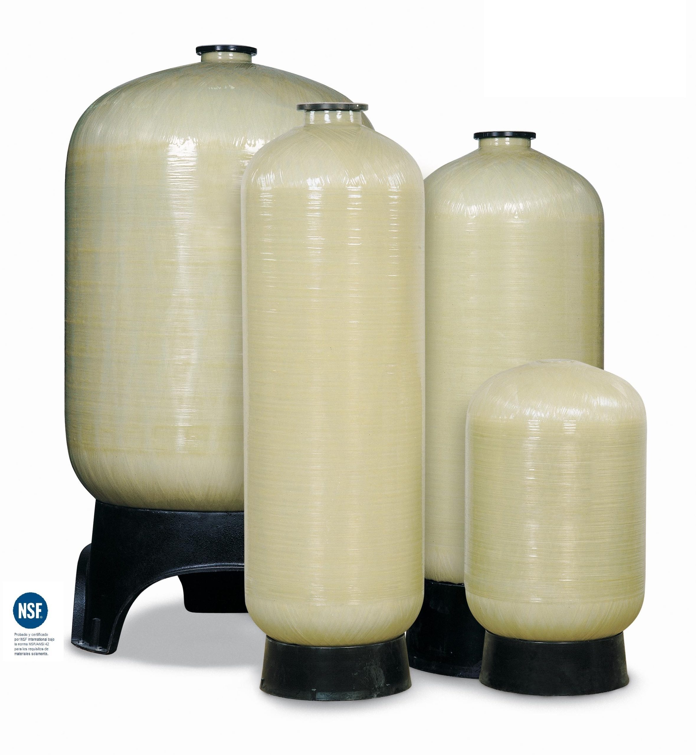 Tanque de presión Aquatrol para filtro o suavizador. Fibra de vidrio, 48×72″, 40 pies cúbicos, 6″ T 6″ B.